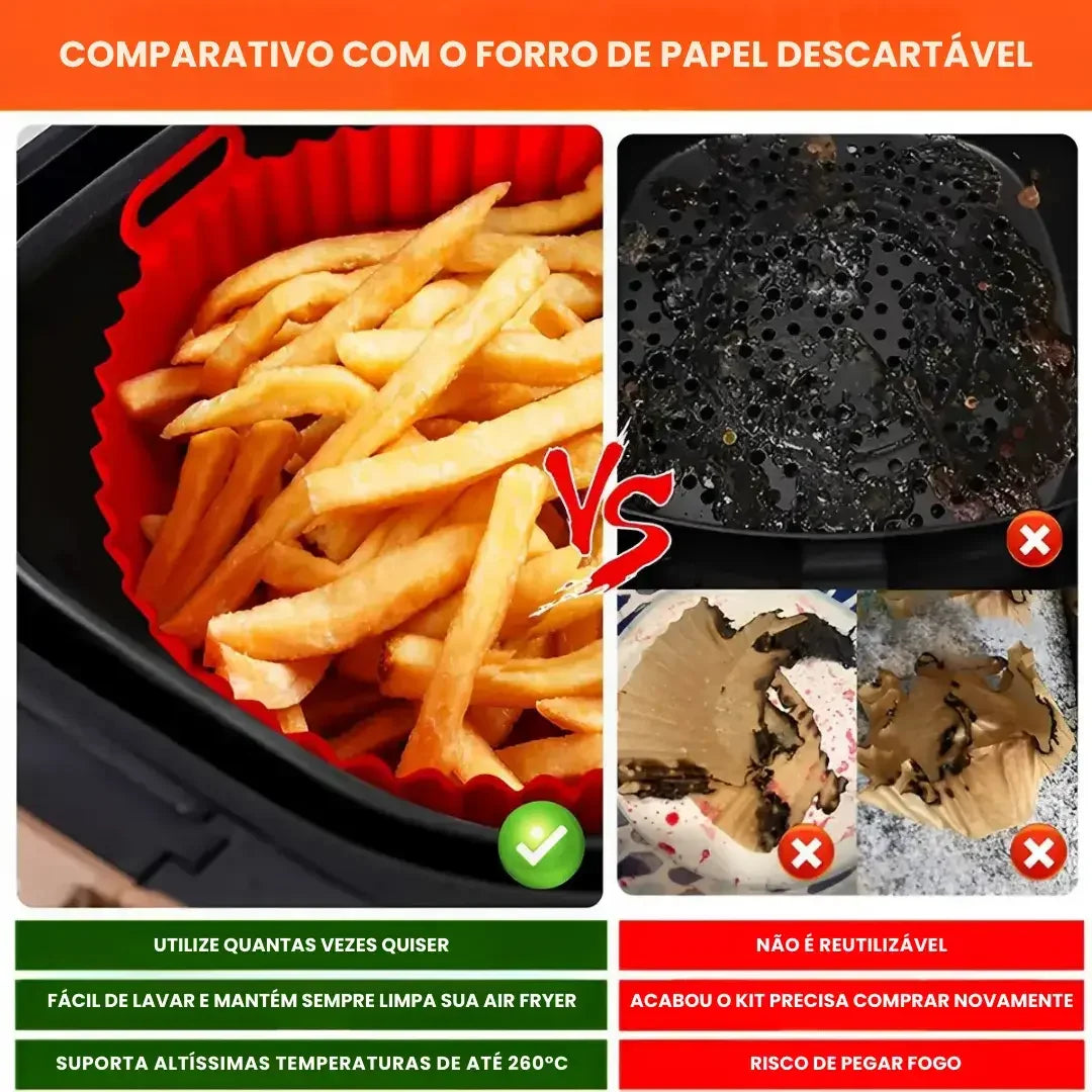 Forma de Silicone Reutilizável para AirFryer - Modern Casa
