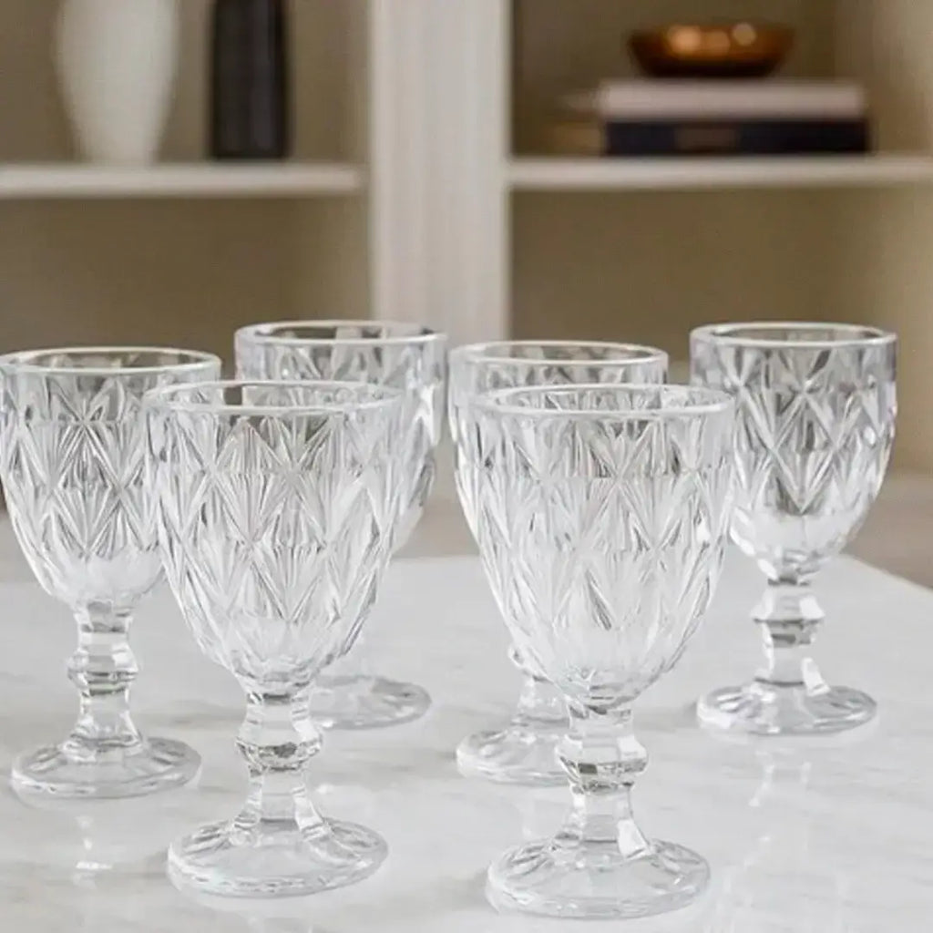 Jogo de Taças Diamond 6 peças Transparente