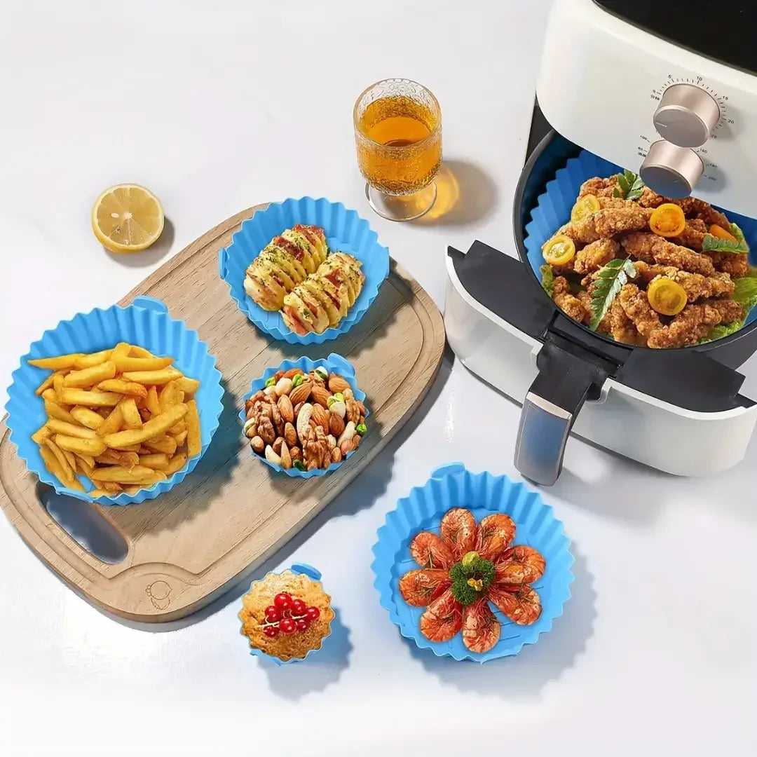 Kit 6 Formas Airfryer Silicone Antiaderente - Modern Casa