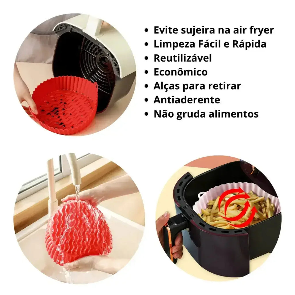 Forma de Silicone Reutilizável para AirFryer - Modern Casa