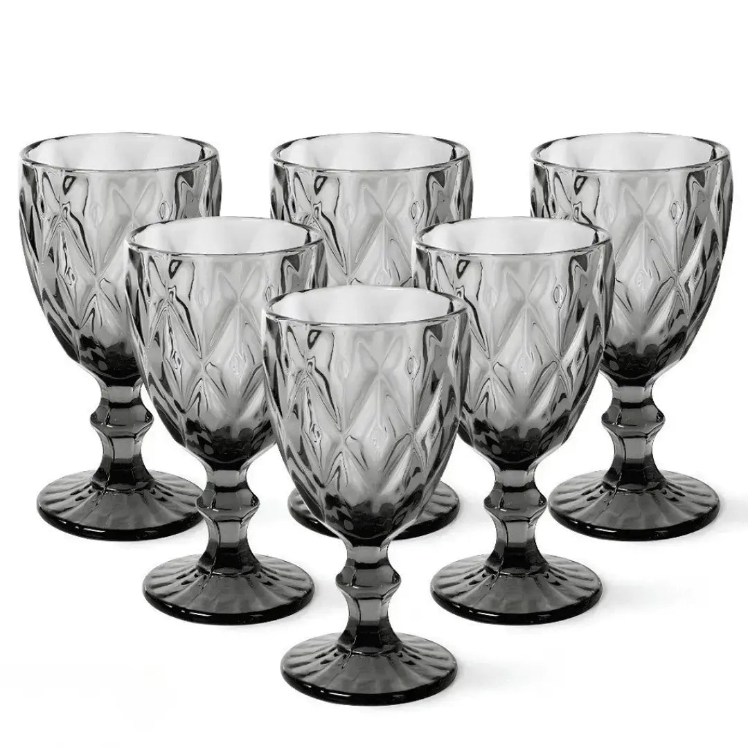 Jogo de Taças Diamond 6 peças Fumê