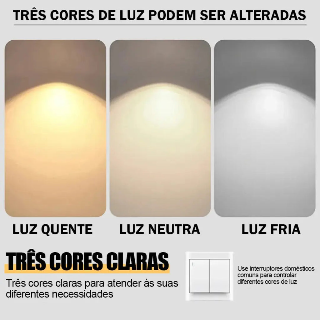 Luminária De Teto Led Pendente 3 Anéis