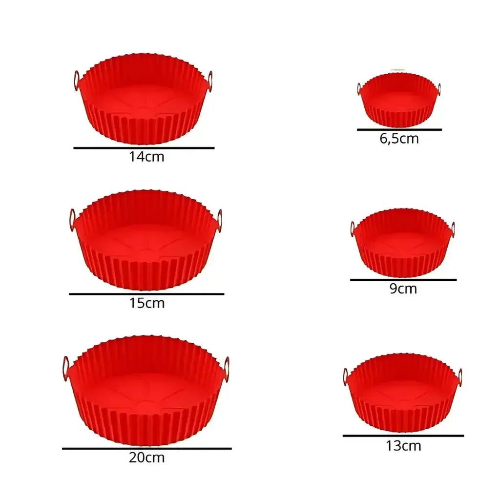 Kit 6 Formas Airfryer Silicone Antiaderente - Modern Casa
