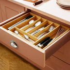 Porta Talheres em Bambu Extensível