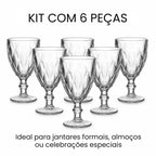 Jogo de Taças Diamond 6 peças Transparente