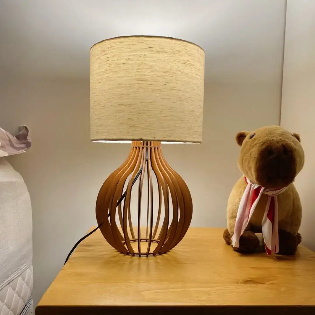 Abajur Luminária de Mesa em MDF