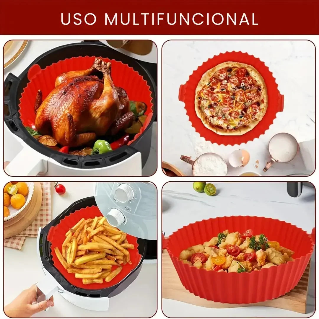 Kit 6 Formas Airfryer Silicone Antiaderente - Modern Casa