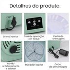 Mini Máquina de Lavar Roupa Dobrável TurboClean 9 Litros - Modern Casa