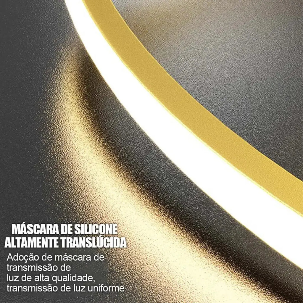 Luminária De Teto Led Pendente 3 Anéis