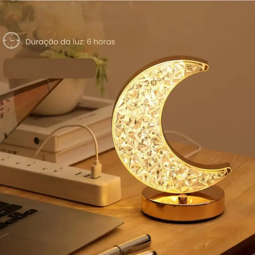 Luminária Lua Led Touch Recarregável