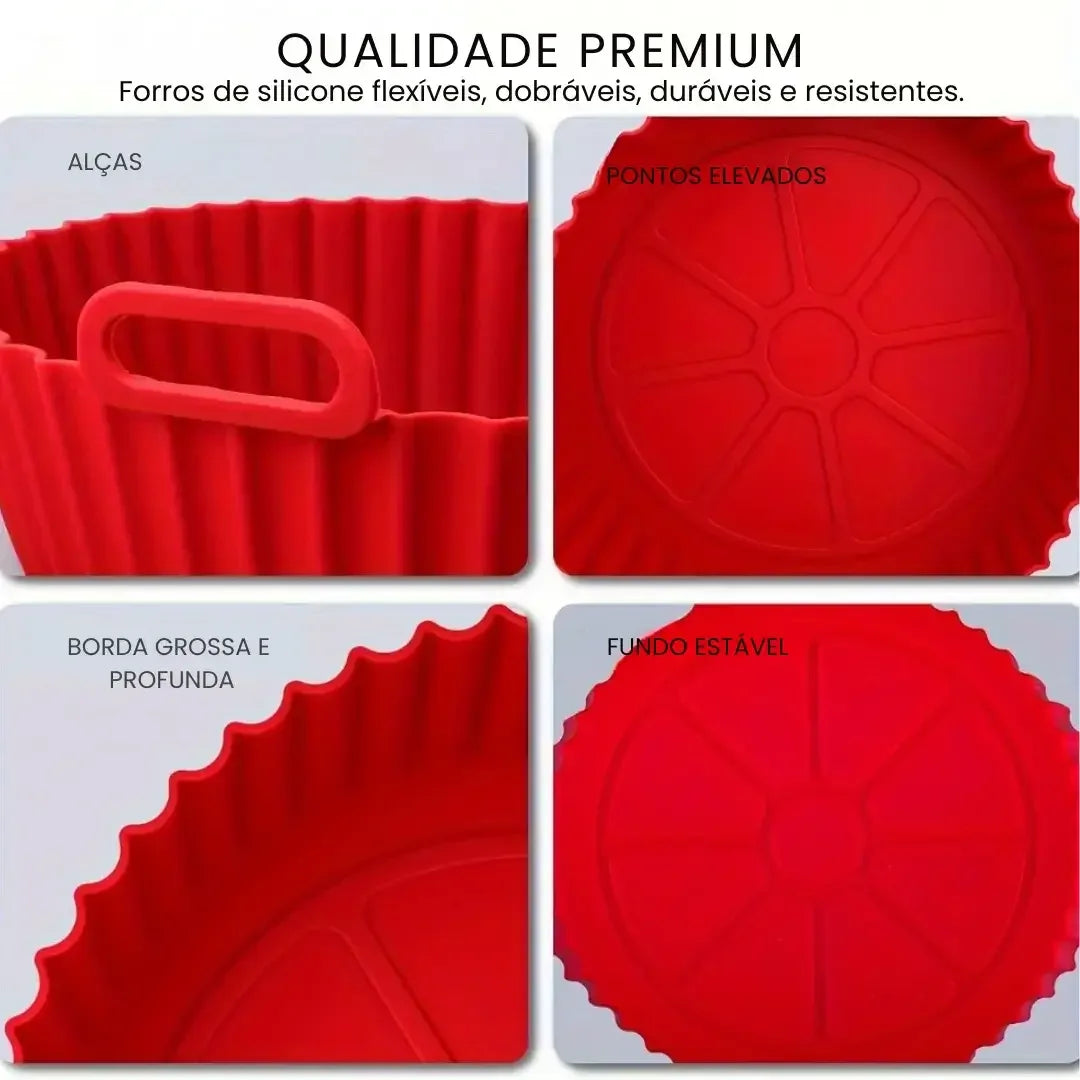 Kit 6 Formas Airfryer Silicone Antiaderente - Modern Casa