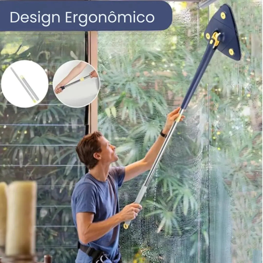 Mop de Limpeza Triangular 360° + Refil Grátis - Modern Casa