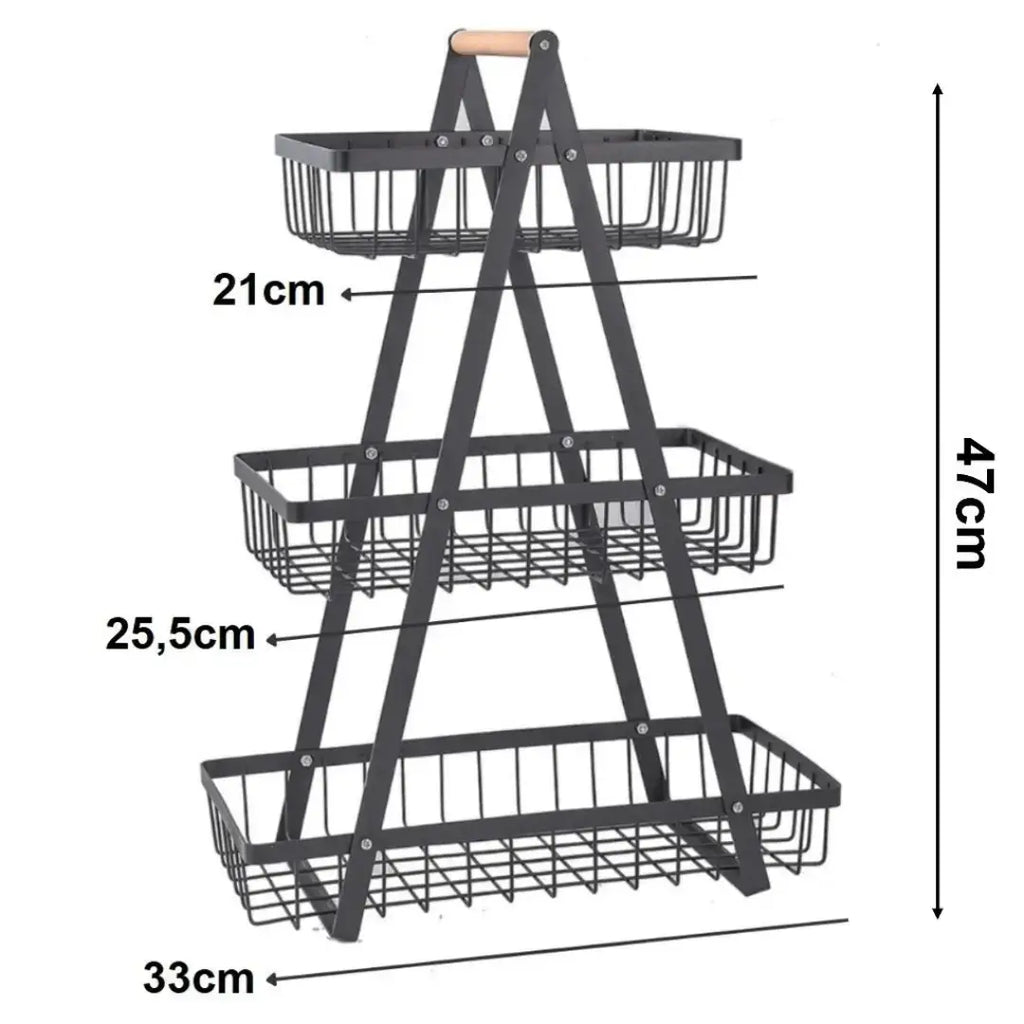 Cesta Organizadora de Metal – 2 ou 3 Andares