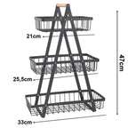 Cesta Organizadora de Metal – 2 ou 3 Andares