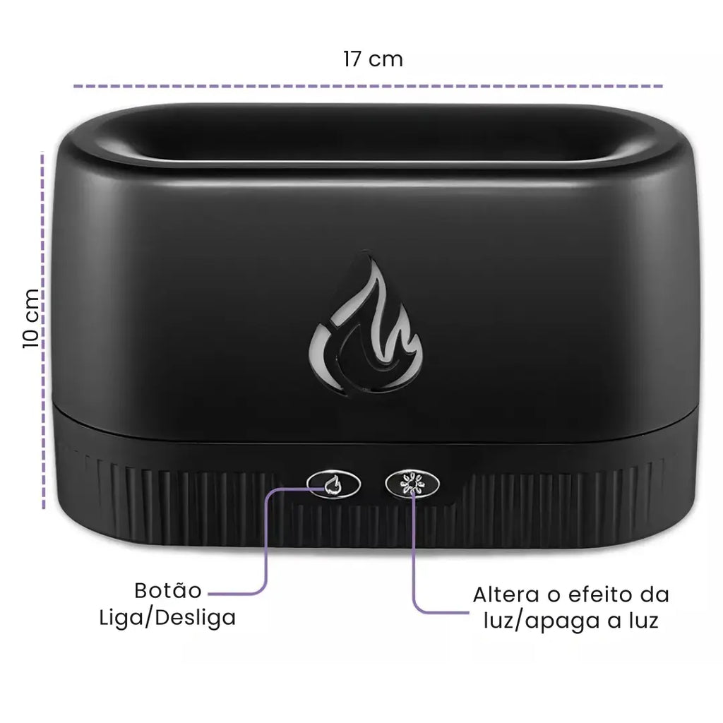 Umidificador Difusor de Aromas Lareira Aromaterapia - Modern Casa