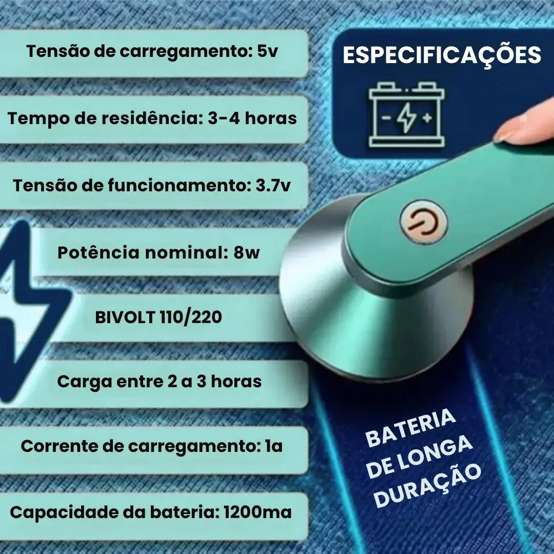 Aparador de Bolinhas e Pelos Elétrico Portátil