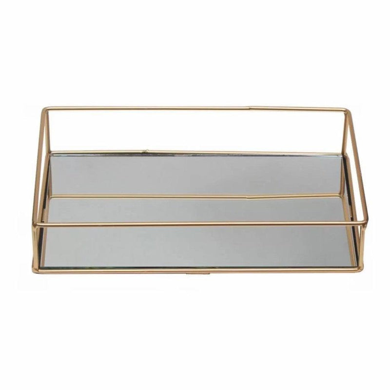 Bandeja Decorativa com Espelho Luxo - Modern Casa