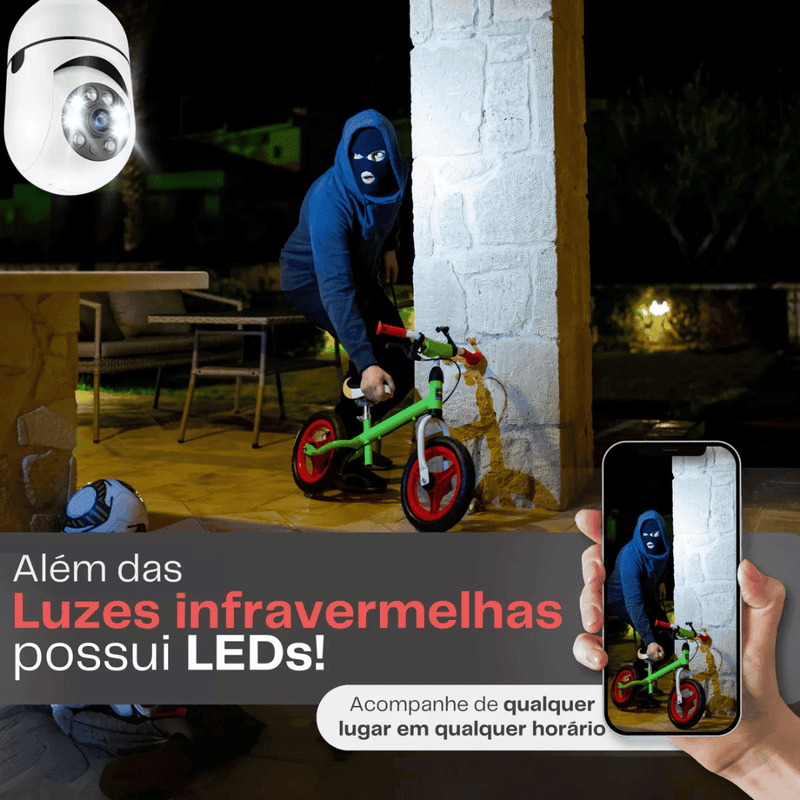 Câmera de Segurança Full HD Wi-Fi 360°