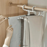 Cabide Organizador Inox para Calças - Retrátil 5 em 1