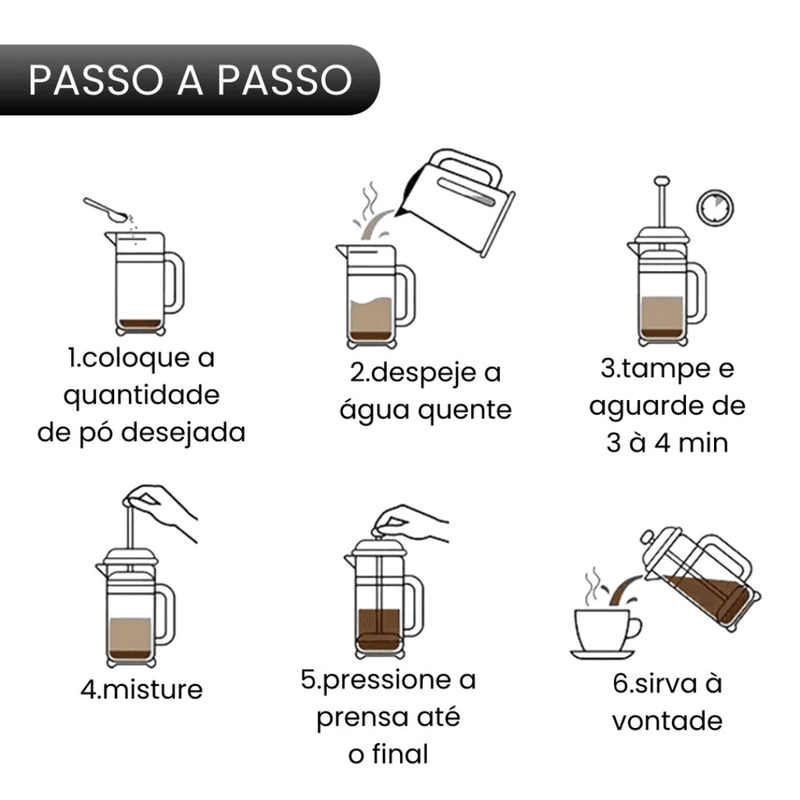 Cafeteira Prensa Francesa - Modern Casa