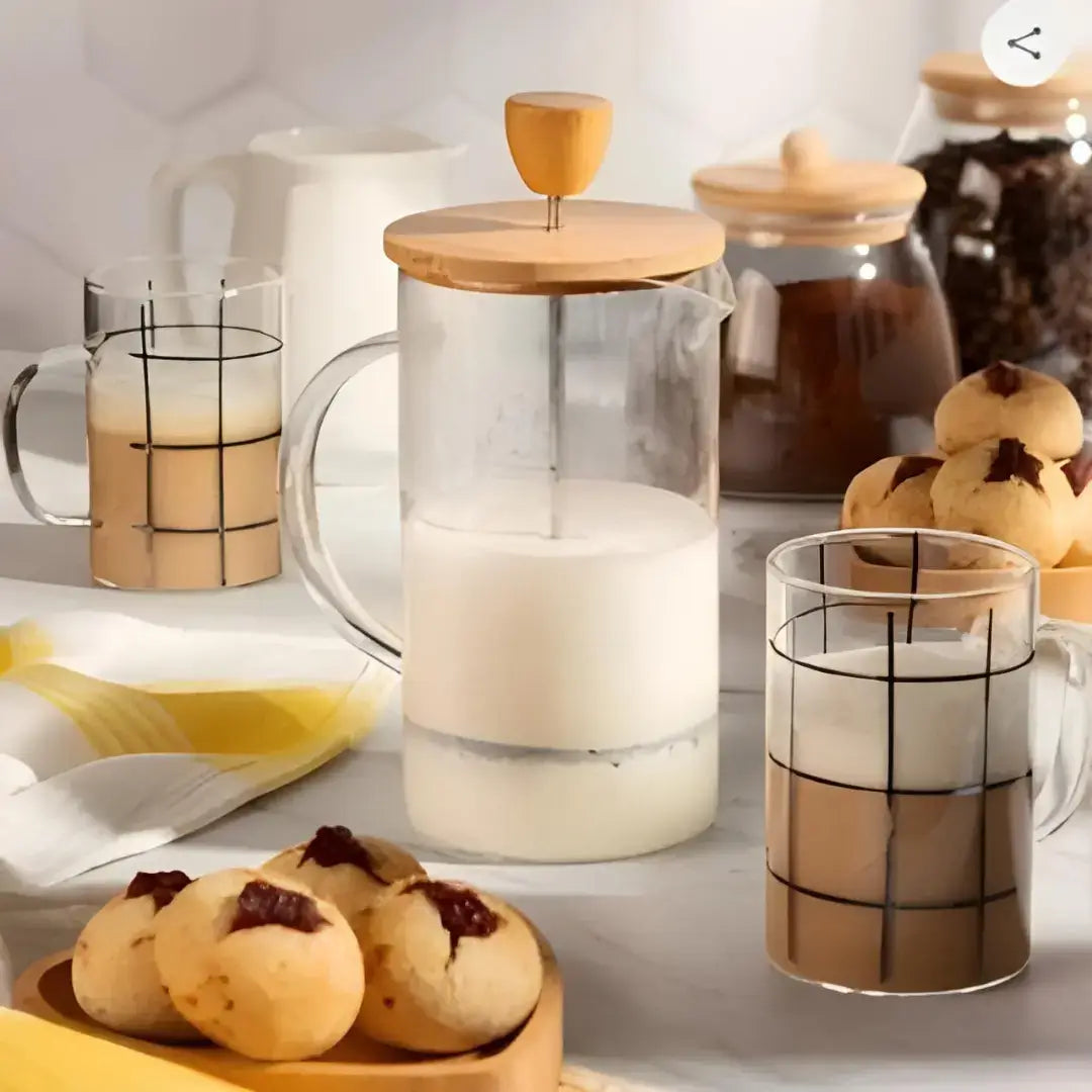 Cafeteira Prensa Francesa com Tampa de Bambu