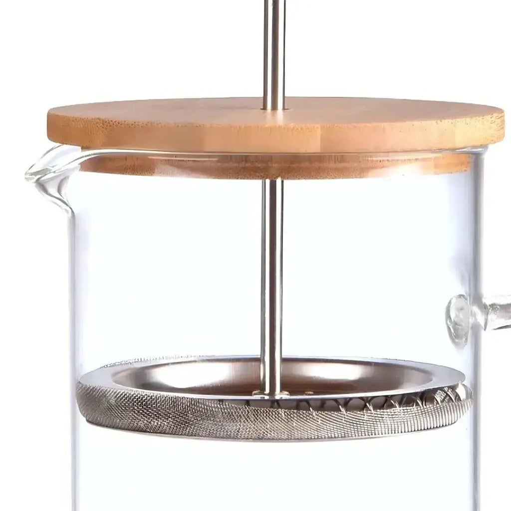 Cafeteira Prensa Francesa com Tampa de Bambu