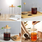 Cafeteira Prensa Francesa com Tampa de Bambu