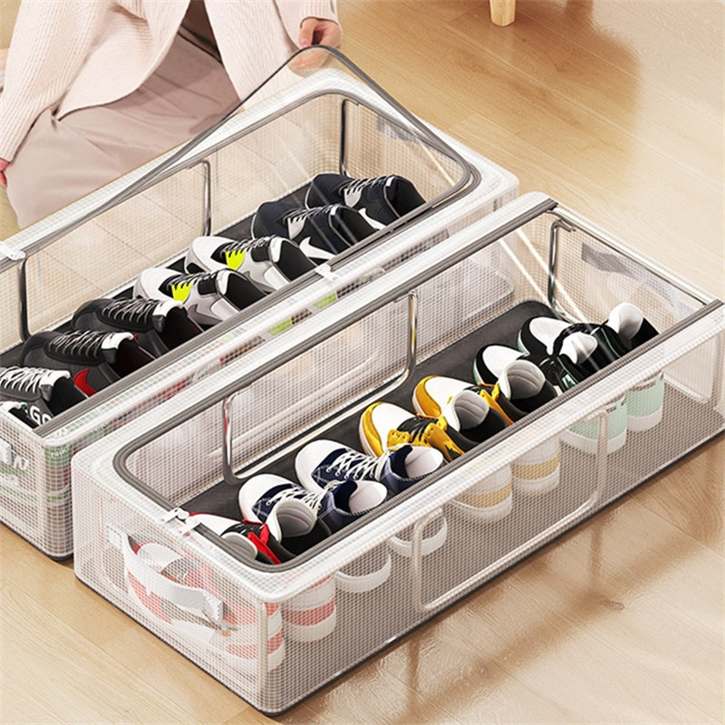 Caixas Organizadoras Para Tênis Sapatos Multiuso Empilhável Tampa Flip