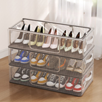 Caixas Organizadoras Para Tênis Sapatos Multiuso Empilhável Tampa Flip