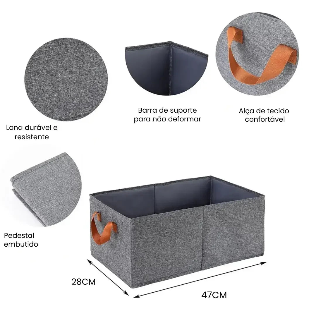 Caixa de Armazenamento Organizadora Dobrável - Modern Casa