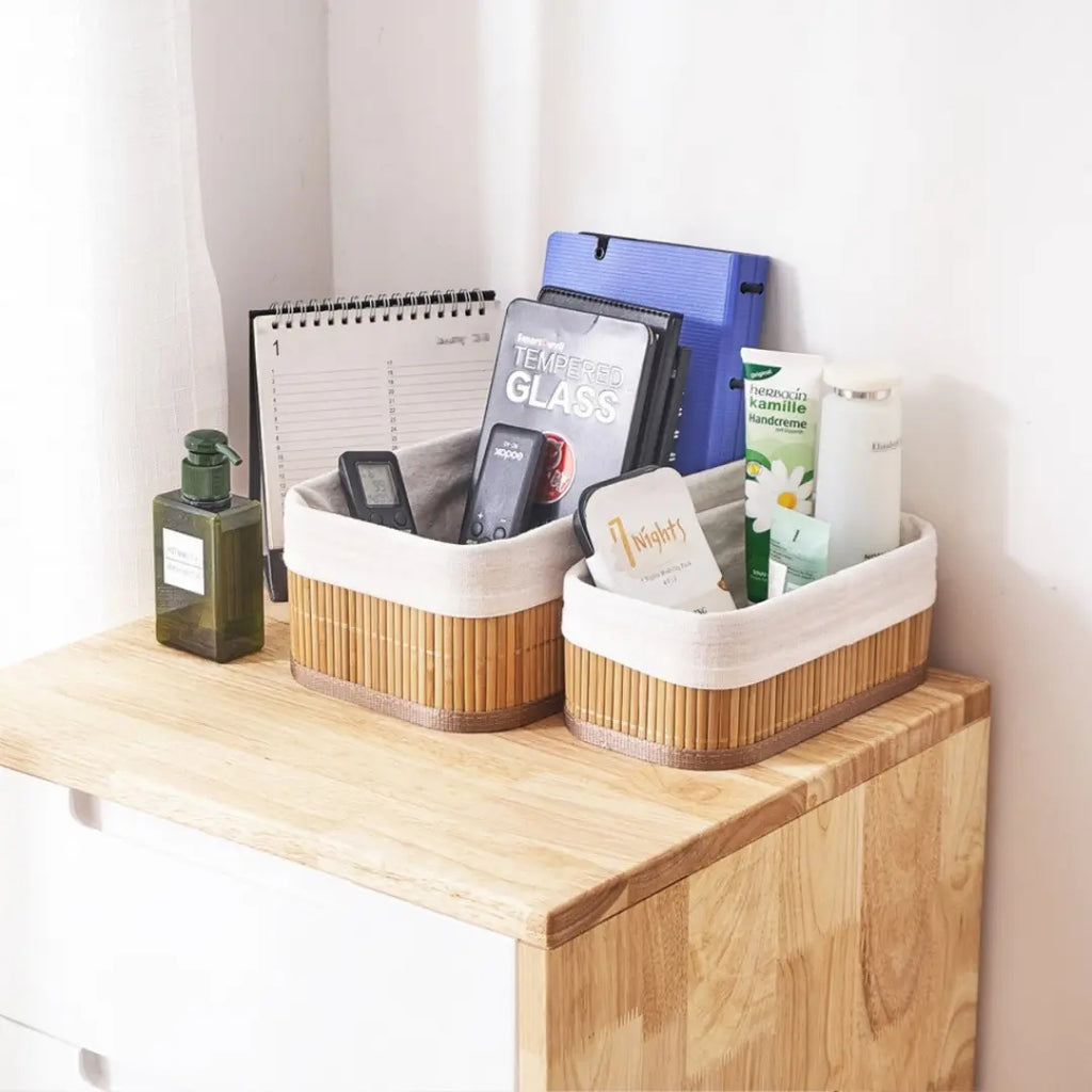 Cestos Organizadores de Bambu Kit 3 - Modern Casa