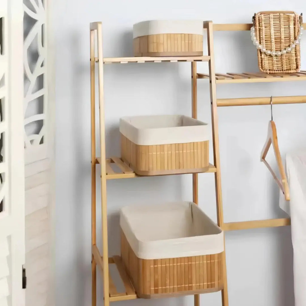 Cestos Organizadores de Bambu Kit 3 - Modern Casa