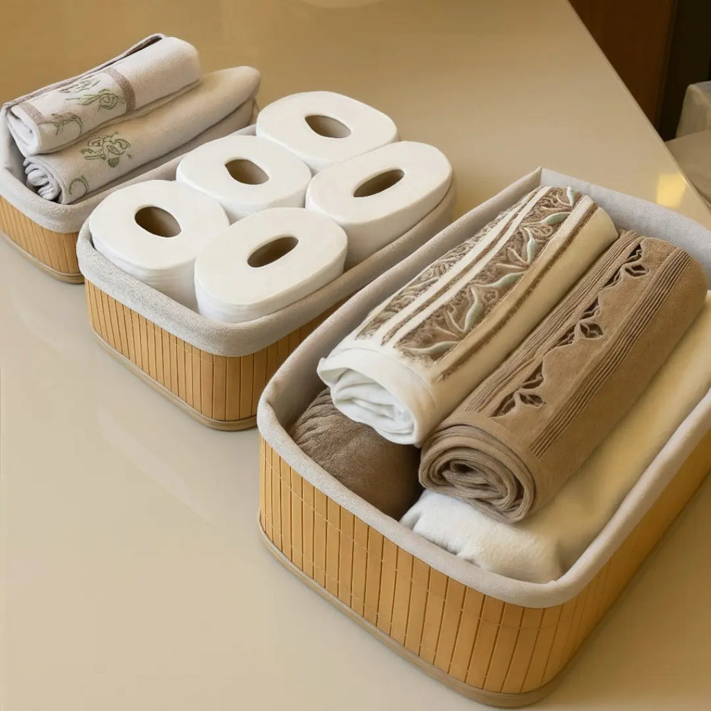 Cestos Organizadores de Bambu Kit 3 - Modern Casa