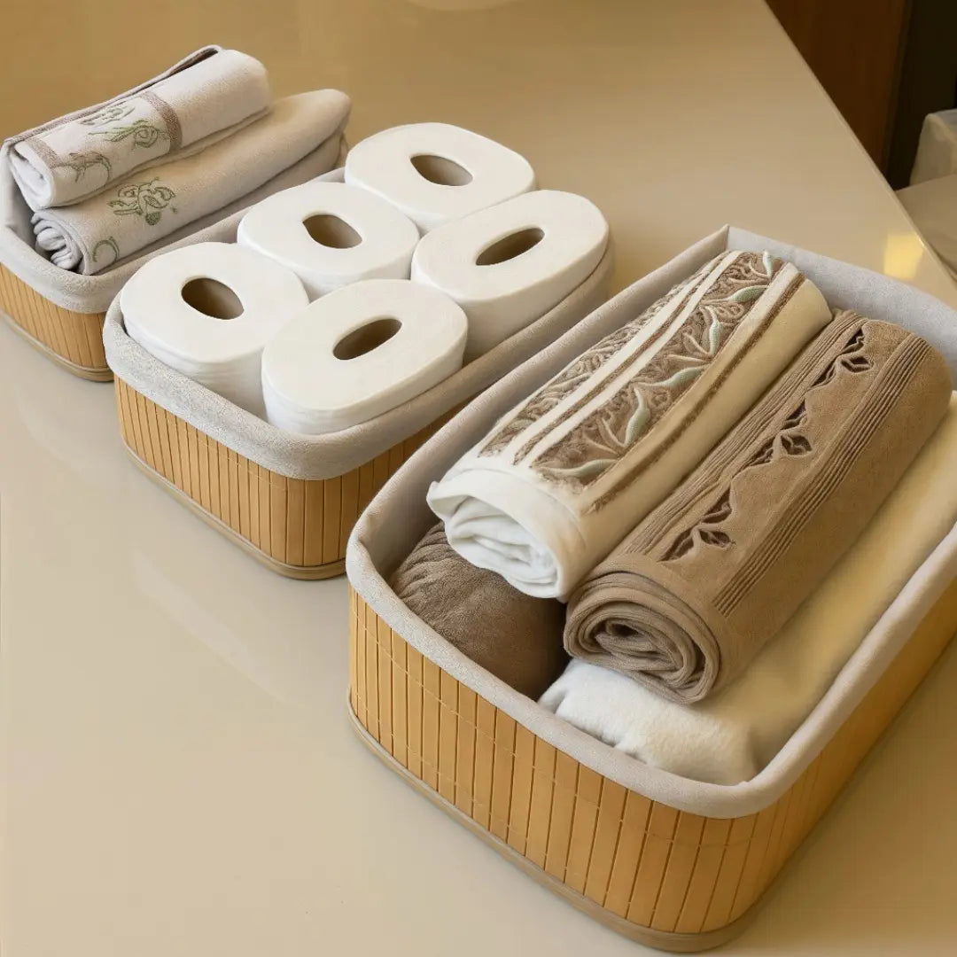 Cestos Organizadores de Bambu Kit 3 - Modern Casa
