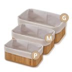 Cestos Organizadores de Bambu Kit 3 - Modern Casa