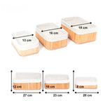 Cestos Organizadores de Bambu Kit 3 - Modern Casa