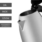 Chaleira Elétrica em Inox 1,8L
