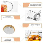 Chaleira de Vidro com Tampa de Bambu - Modern Casa