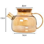 Chaleira de Vidro com Tampa de Bambu - Modern Casa