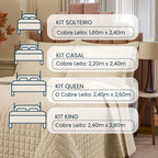 Cobre Leito Classic Micro Percal 300 Fios - Modern Casa