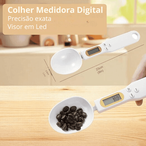 Colher Medidora em Colher com Balança Digital - Modern Casa