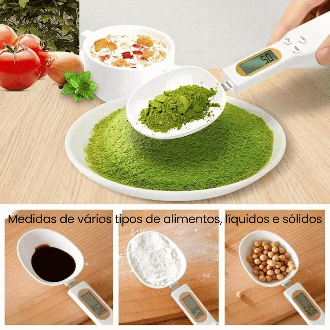 Colher Medidora em Colher com Balança Digital - Modern Casa
