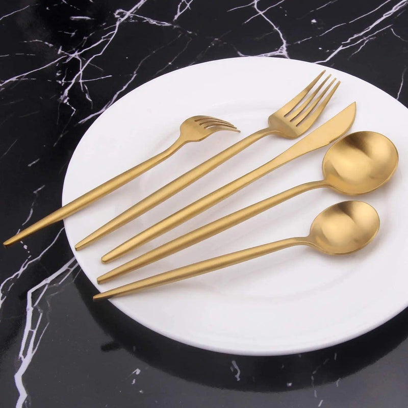 Conjunto de Talheres de Aço Luxo Inoxidável 24 Peças - Modern Casa