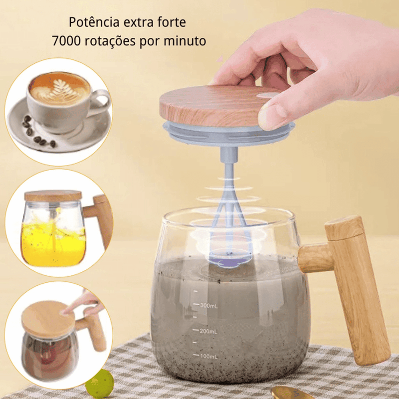 Copo Misturador de Bebidas Mixer em Vidro Multifuncional Portátil - Modern Casa