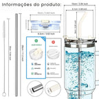 Copo Térmico Inox Portátil com Tampa e Canudo 1200ML - Modern Casa