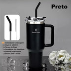 Copo Térmico Inox Portátil com Tampa e Canudo 1200ML - Modern Casa