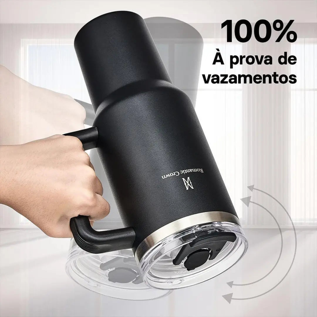 Copo Térmico Inox Portátil com Tampa e Canudo 1200ML - Modern Casa