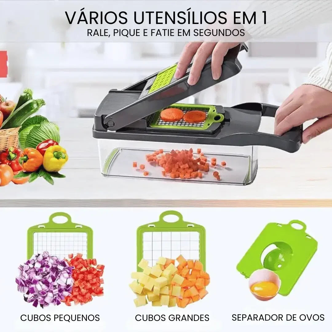 Cortador e Fatiador de Legumes Multifuncional 14 em 1