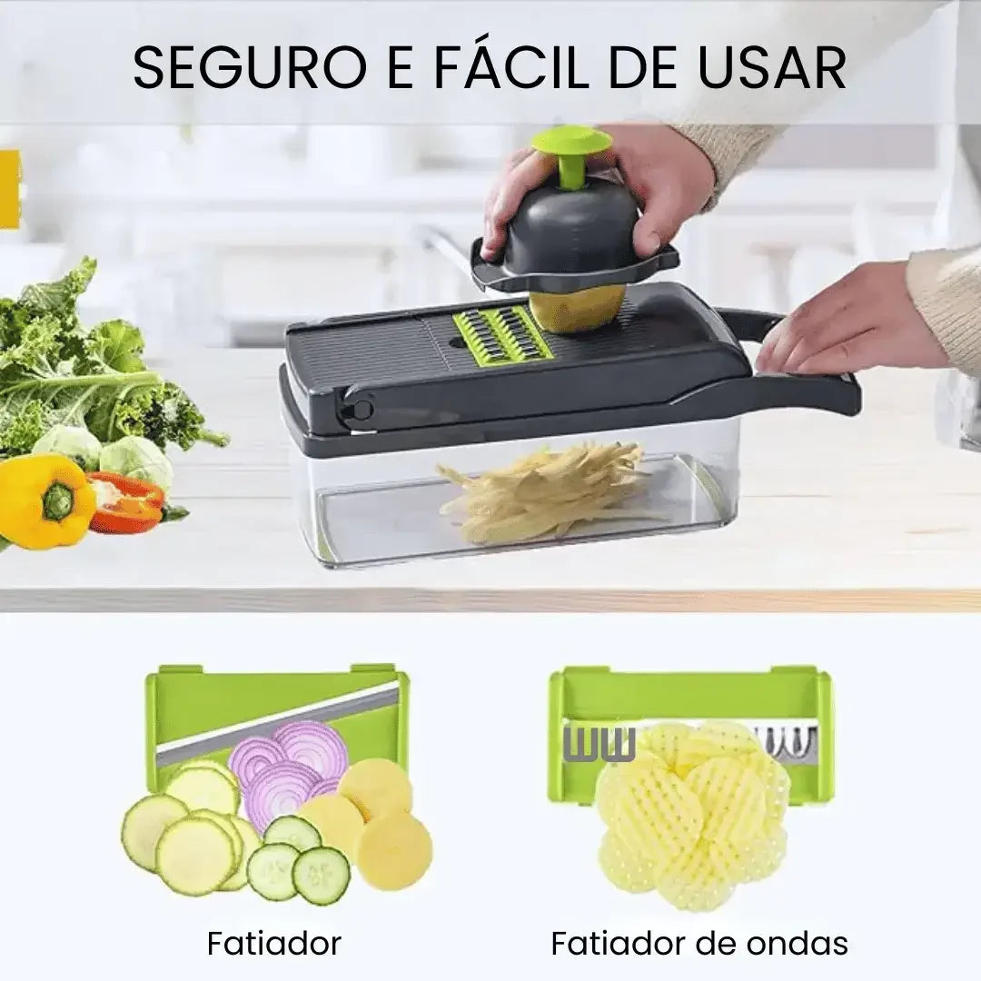Cortador e Fatiador de Legumes Multifuncional 14 em 1