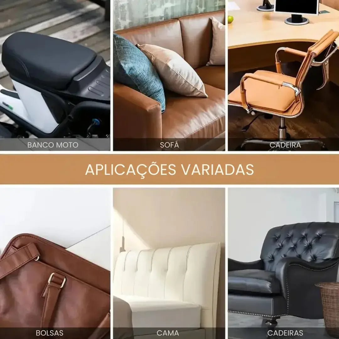 Couro Ecológico Autoadesivo para Revestimento e Reparo
